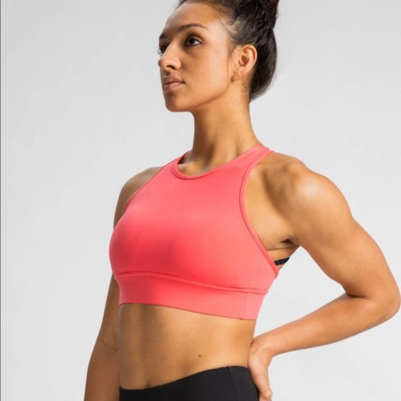 IdealFit Strappy Padded High Neck Sports Bra Size Small Medium Support EUC - Picture 3 of 9